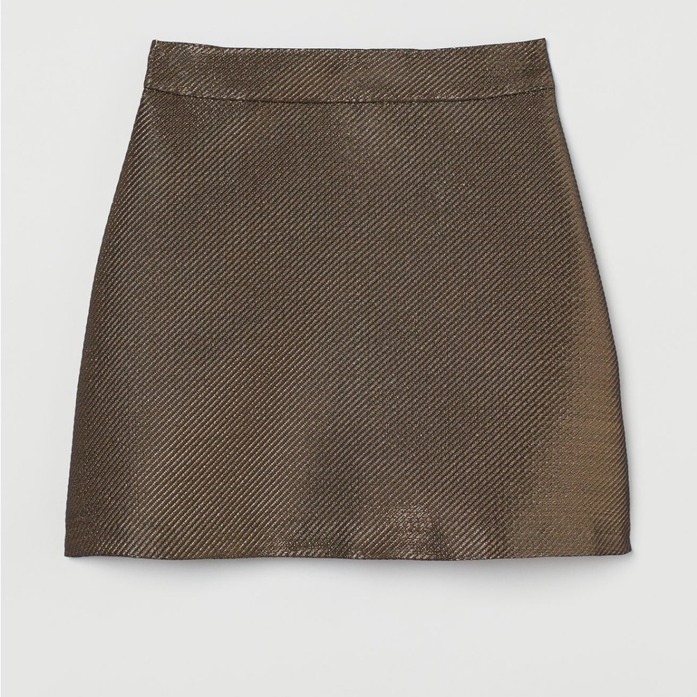 NWT H&M GOLD A-LINE SKIRT